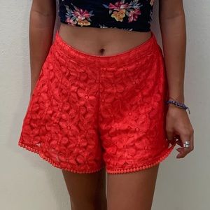 hollister BRIGHT red shorts